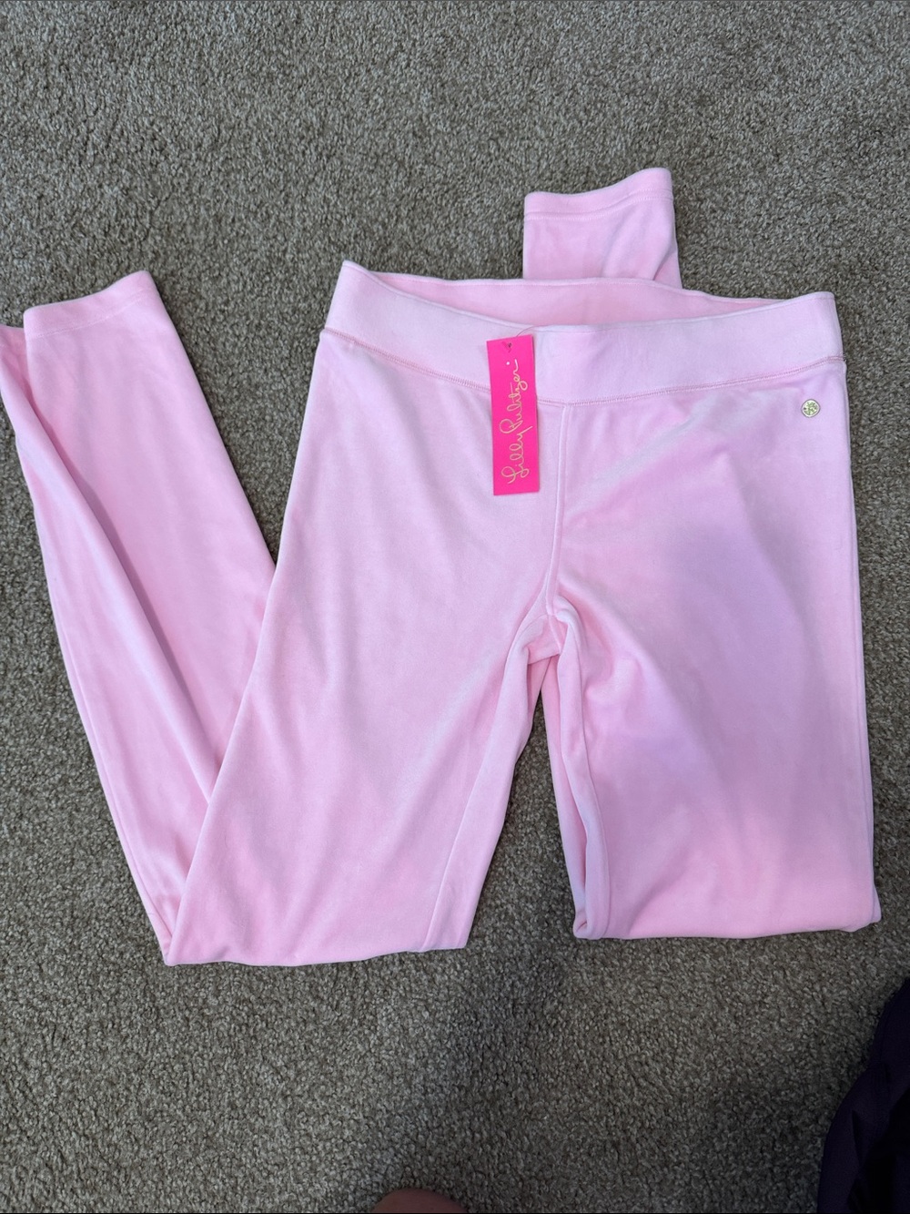 NWT Lilly Pulitzer Jordynne Velour Pant, size Medium
